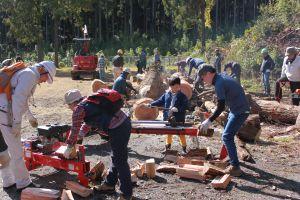 災害に強い森を作る・森を学ぶ薪づくりワークショップ２